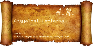 Angyalosi Marianna névjegykártya